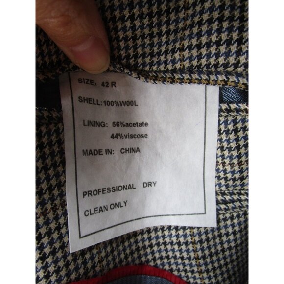 Pendleton Sport Coat 42 Houndstooth Blazer Wool Jacket Preppy Lined - Picture 10 of 12